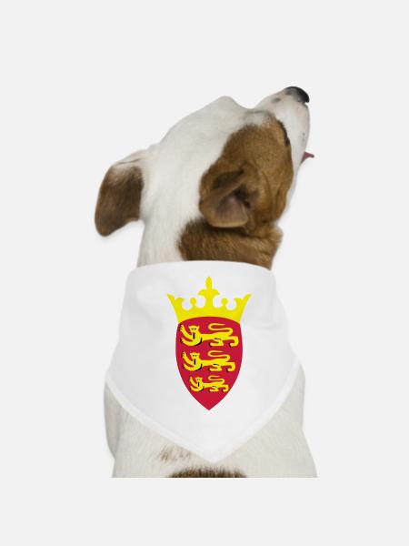 Jersey Crest - Dog Bandana - white