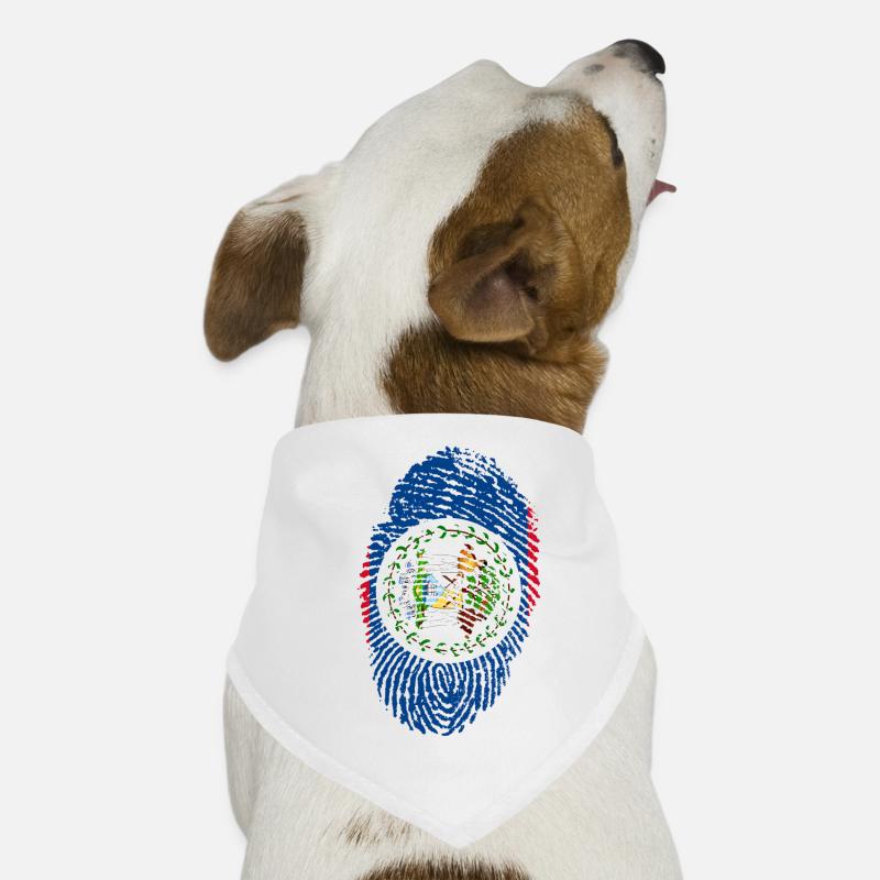 Belize - Hunde-Bandana - Weiß