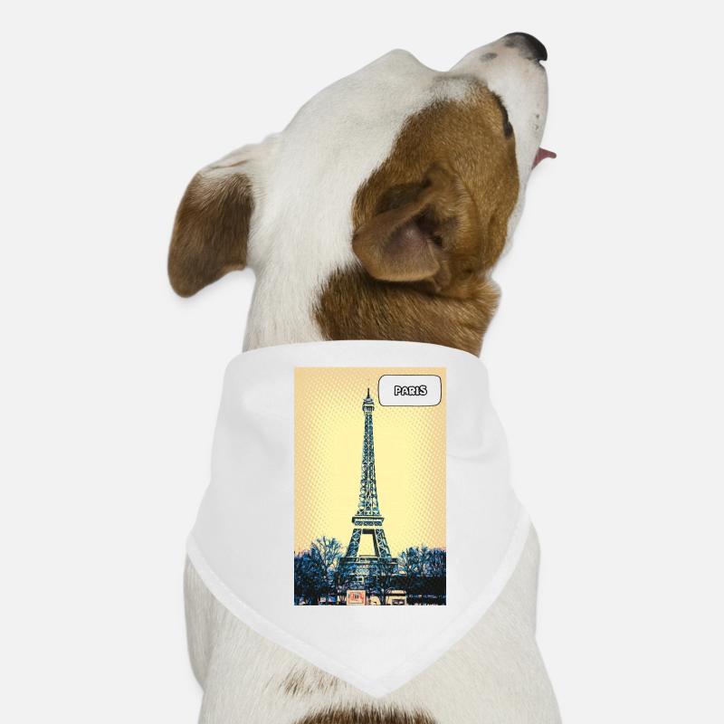 Eiffel Pop Art Paris Hunde-Bandana