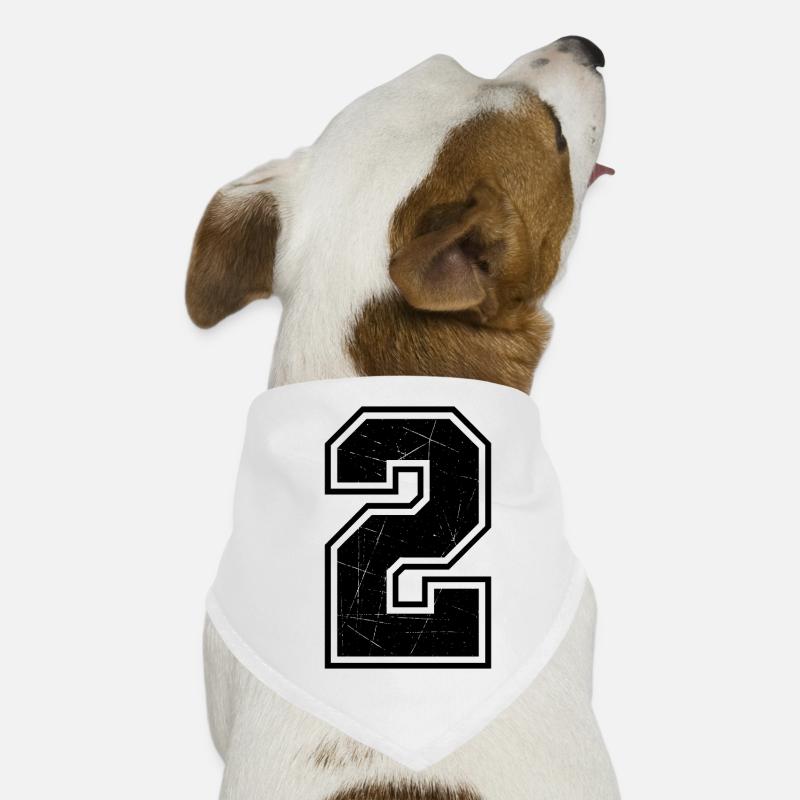 Numéro deux Contour Scratch Texture Bandana pour chien