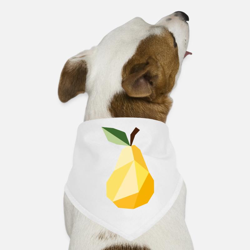 Geometric Pear – Modern Fruit Motif Dog Bandana