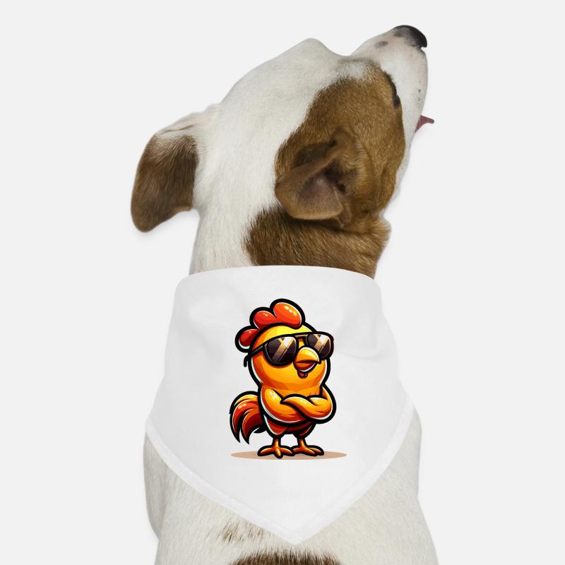 Drôle De Poulet Poulet Drôle Image Bandana pour chien