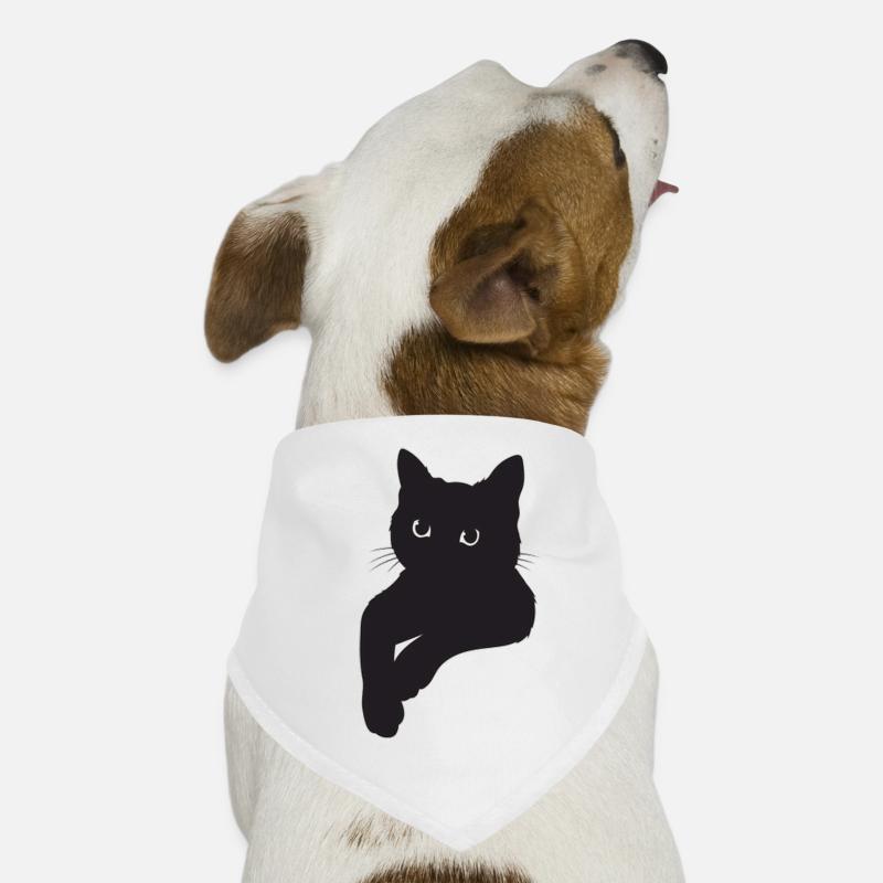 Pose de chat noir Bandana pour chien