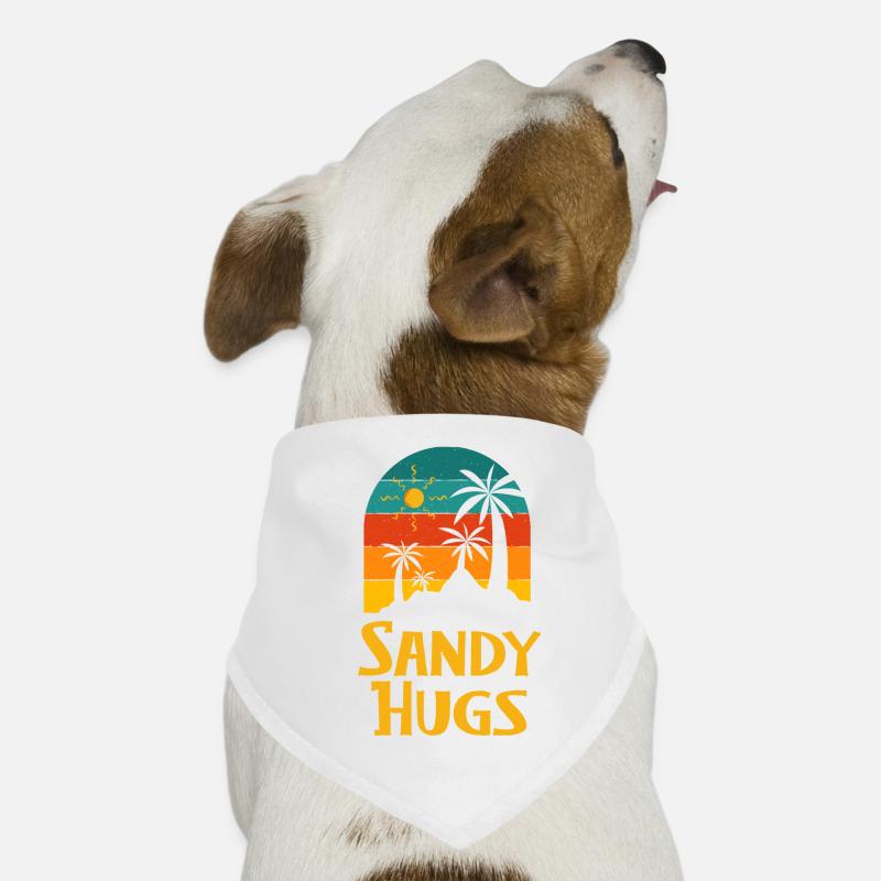 Sandy Hugs Beach Couples Ocean Lovers Summer Trip Dog Bandana