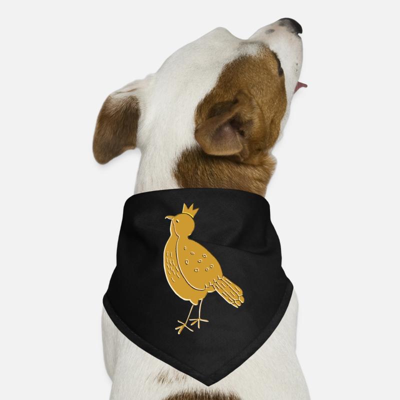 vogel ocker gold Hunde-Bandana