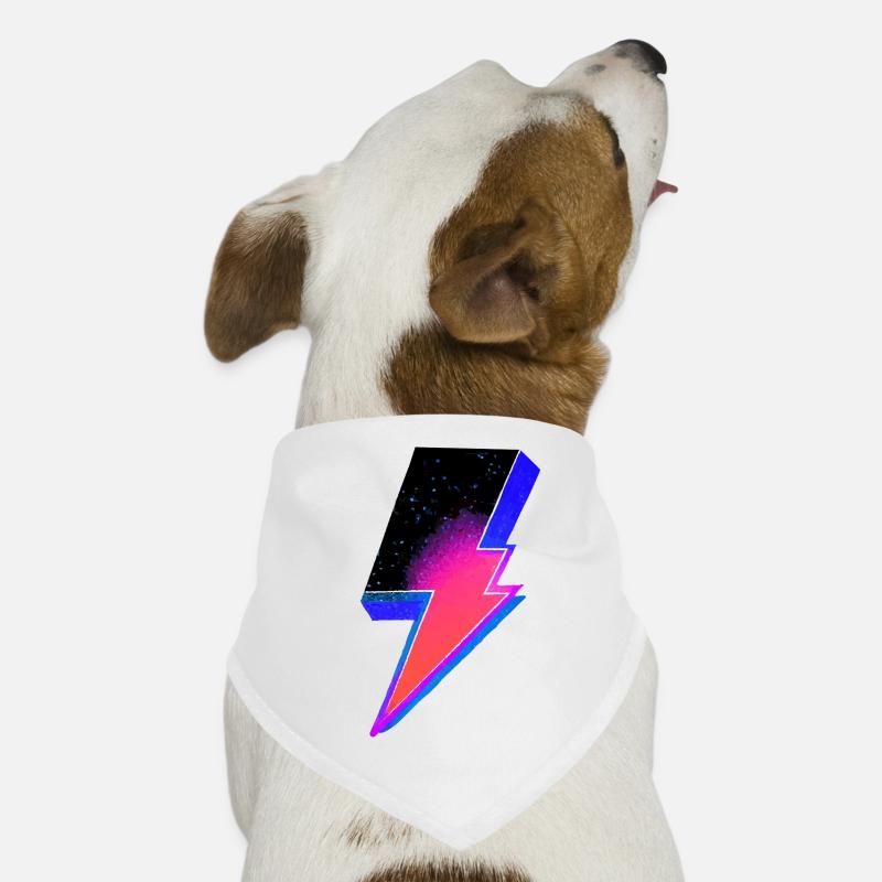 Neon Lightning Bolt Gradient Dog Bandana