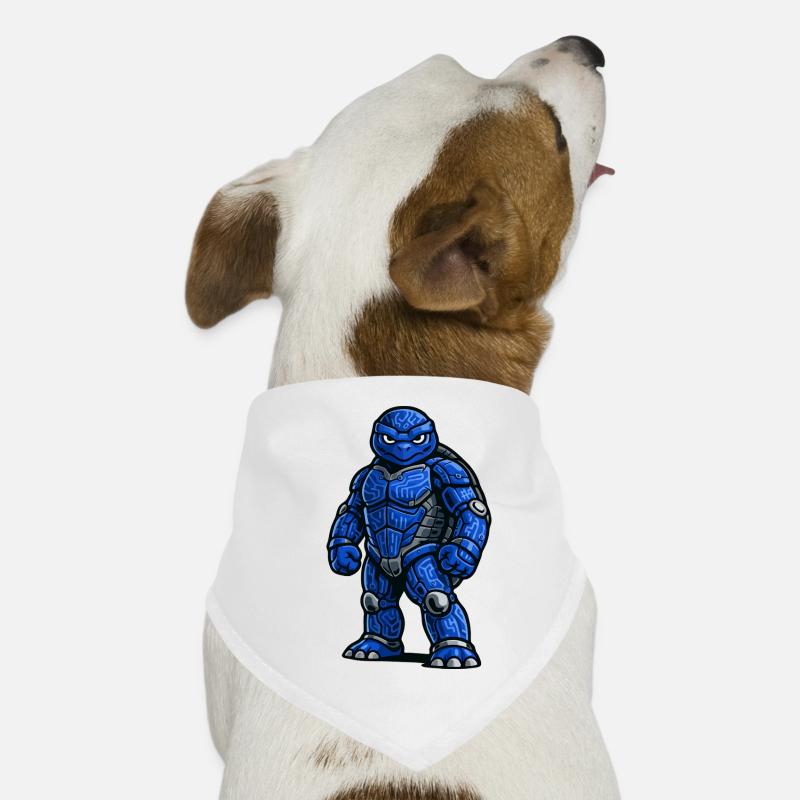 Futuristic Armored Turtle Warrior Dog Bandana