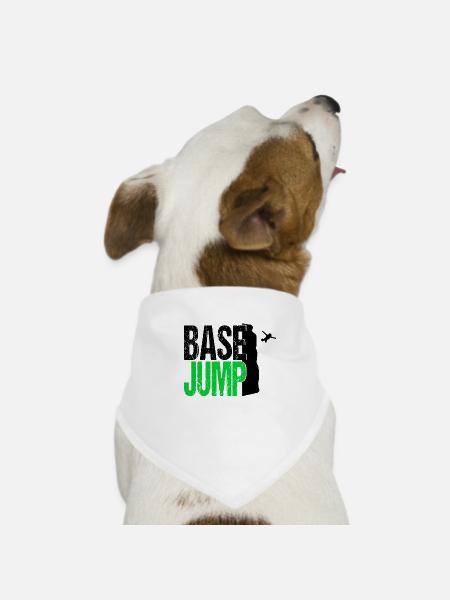 Base jumping shirt parachute sport extrême - Bandana pour chien - blanc - Devant