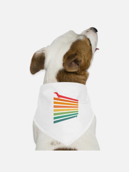 Hunde Freund Outfit, bester Freund Hund Dackel - Hunde-Bandana - Weiß