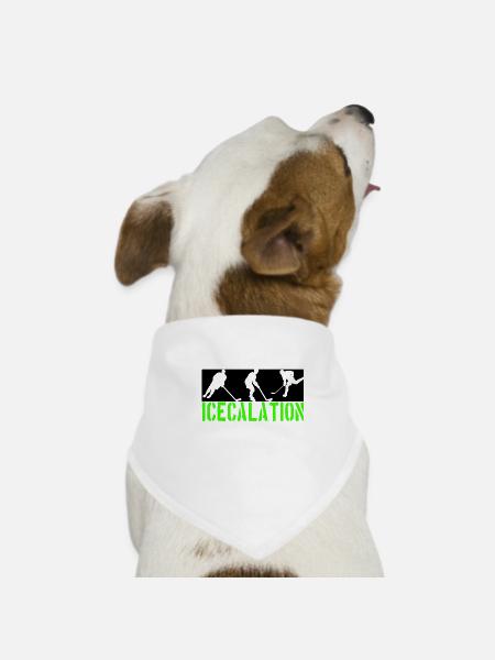 Équipe de hockey sur glace, club, club, entraîneur-joueur fan - Bandana pour chien - blanc - Devant