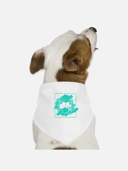 Drummers Drummers Drummers Drummers - Dog Bandana - white - Front