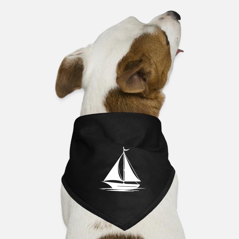 Fast sailboat with set sails Dog Bandana