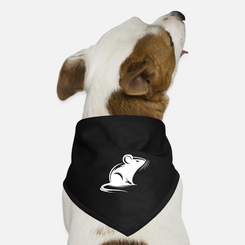 Mouse Drawing Tattoo Style Dog Bandana