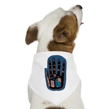 Hand von morgen - Hunde-Bandana - Weiß - Vorne