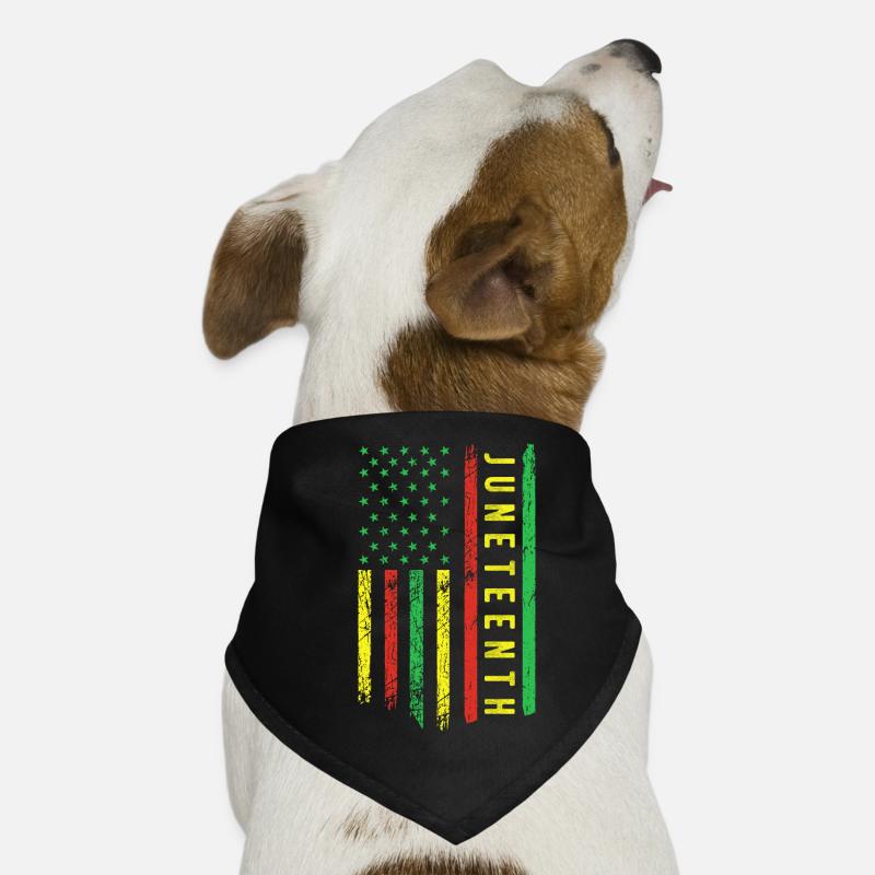 Juneteenth dans un drapeau pour l’histoire des Noirs africains Bandana pour chien