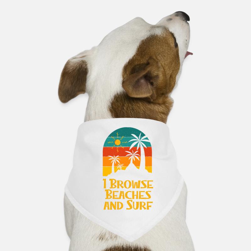 Je parcours les plages et surfe sur la plage Surf Ocean Bandana pour chien