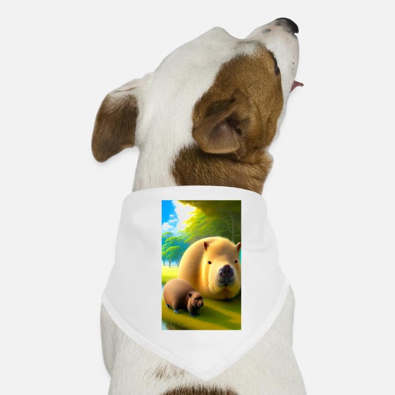 Portrait comique d’un Capybara Wasserschwein Bandana pour chien
