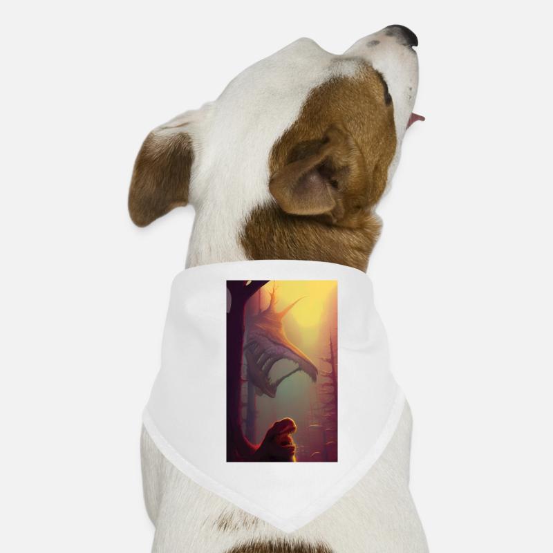 Creepy Horror Comic Alien sur une planète étrange terre Bandana pour chien
