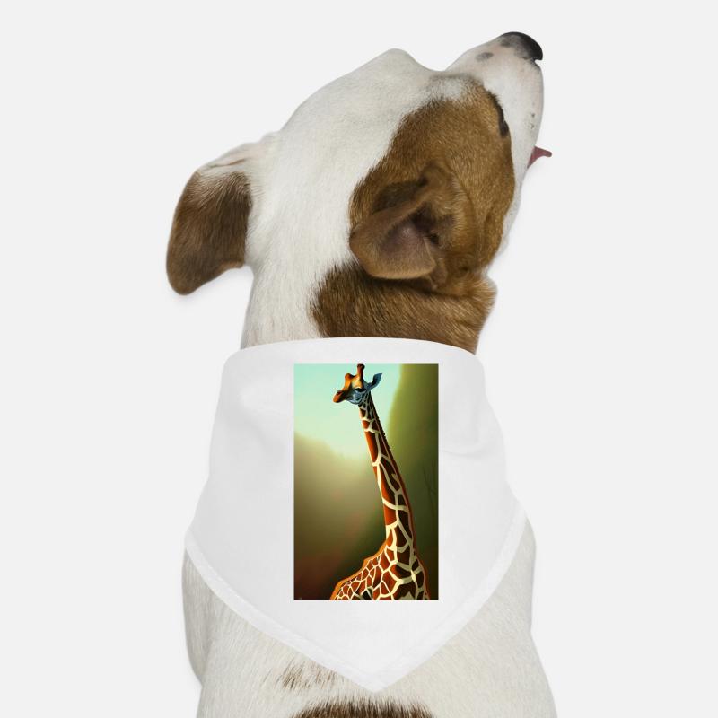 Dessin de bande dessinée Girafe Girafe Bandana pour chien