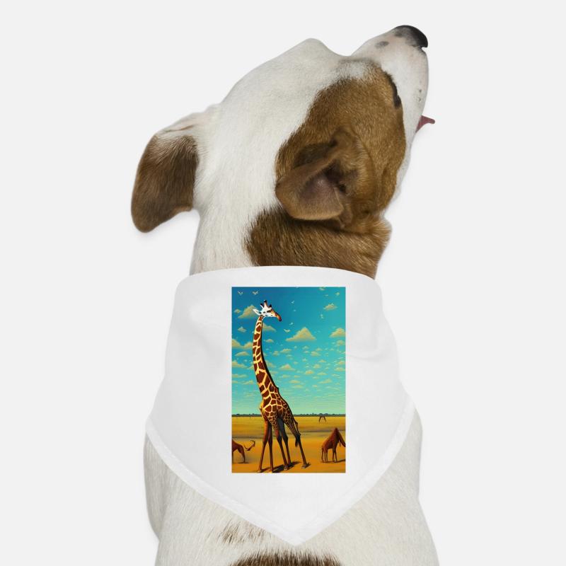 Cool Comic Drawing Giraffe Giraffa Dog Bandana