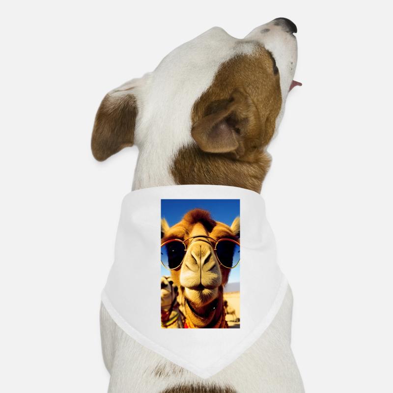Coole Kamelurlaub Selfie Wüste Sonnenbrille Comic Hunde-Bandana