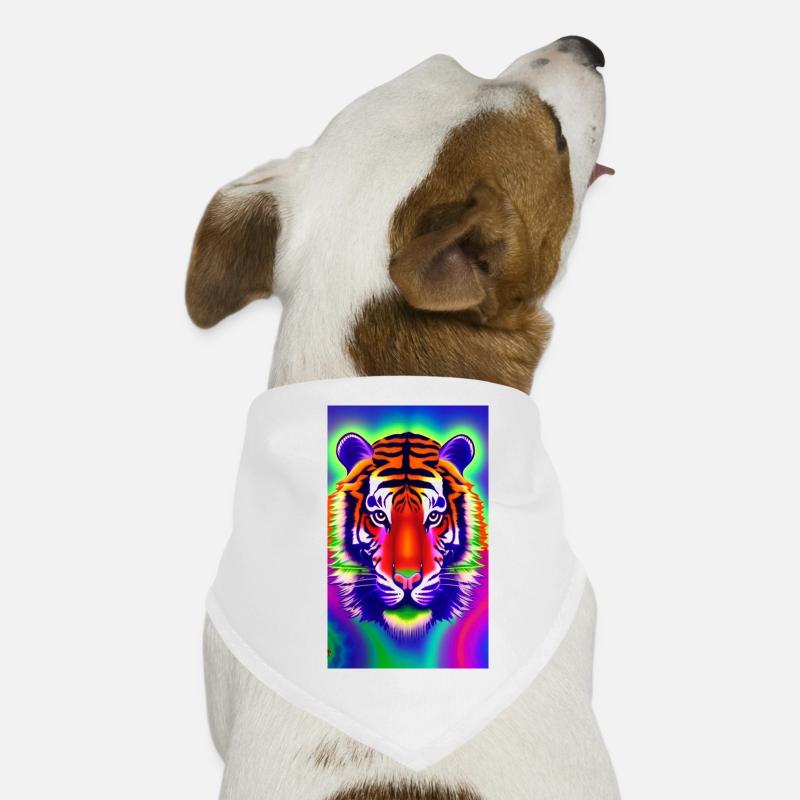 Psychedelic tiger Dog Bandana