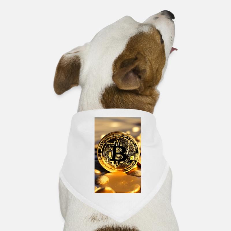 Bitcoin 02 - Hunde-Bandana - Weiß