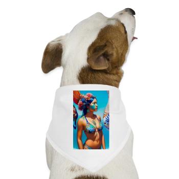 Bikini Girl 01 - Hunde-Bandana - Weiß - Vorne
