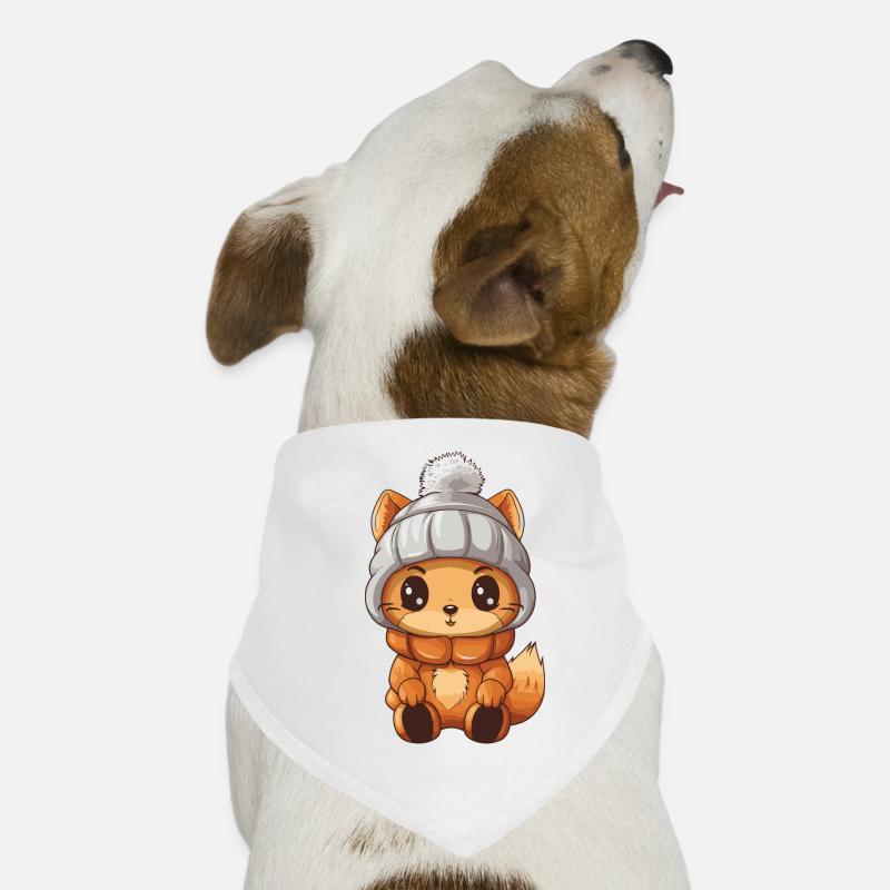 Eichhörnchen Winter Tier Baby Comic Hunde-Bandana
