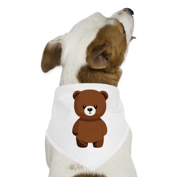 Karikatur Bär - Hunde-Bandana - Weiß - Vorne