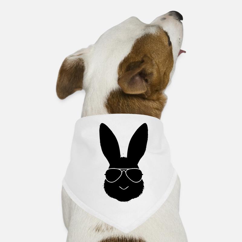 Rabbit Sunglasses Cool Outline Dog Bandana
