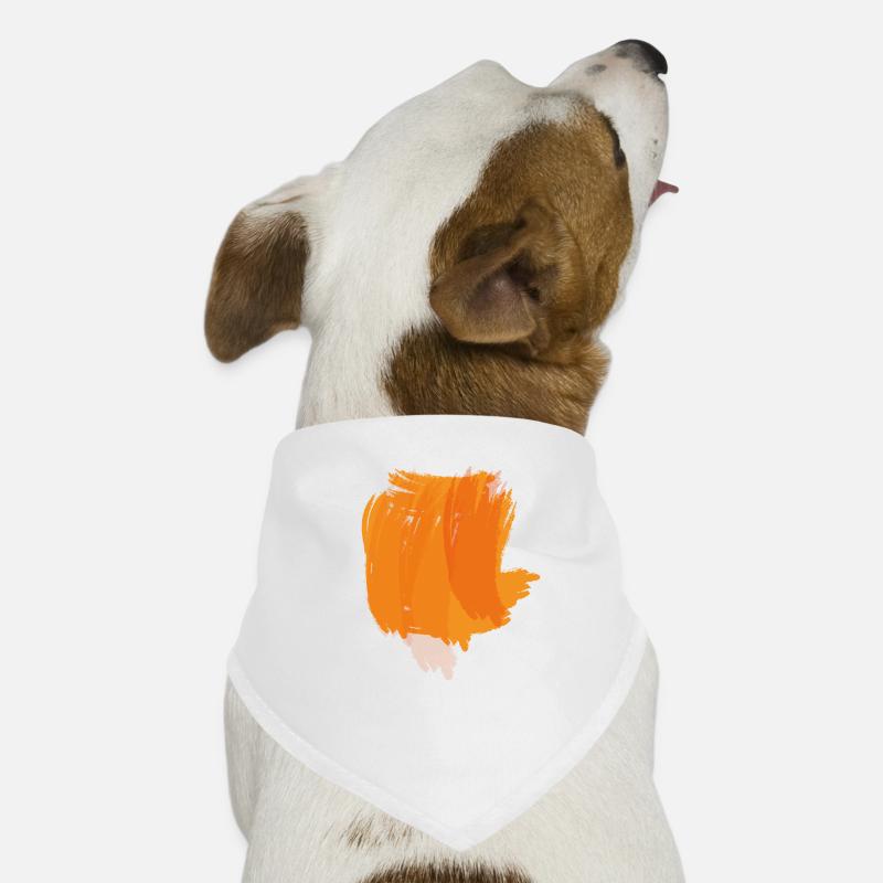 Farbe Klecks Spritzer Maler Geschenk bunt orange Hunde-Bandana