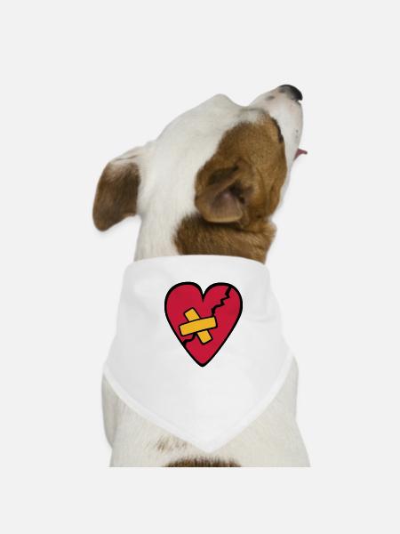 CoeurBrisé - Dog Bandana - white