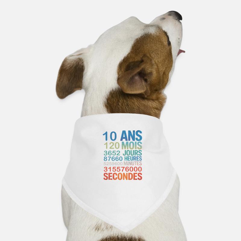 10 Ans – Compte à Rebours de la Vie en Secondes Hunde-Bandana