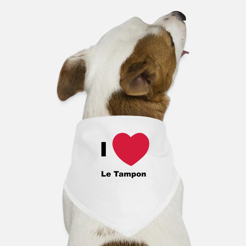 Ich liebe den Tampon - Hunde-Bandana - Weiß