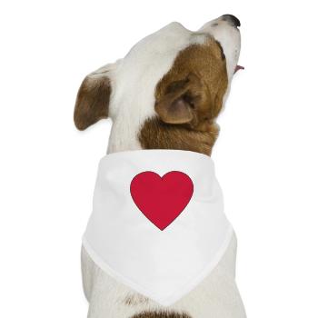 love i - Hunde-Bandana - Weiß - Vorne