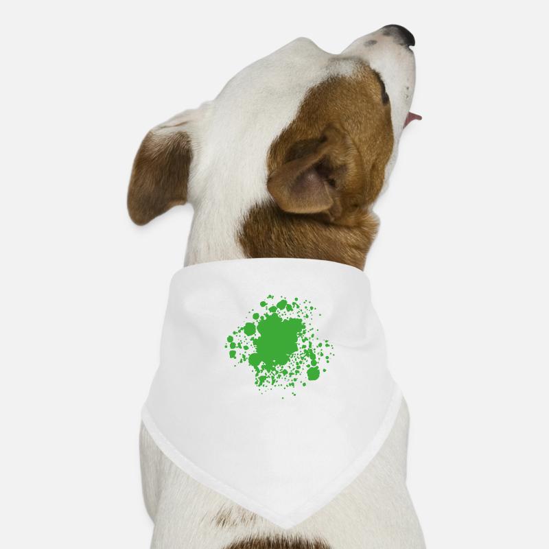 Farbklecks Klecks Farbspritzer grün Geschenk Hunde-Bandana