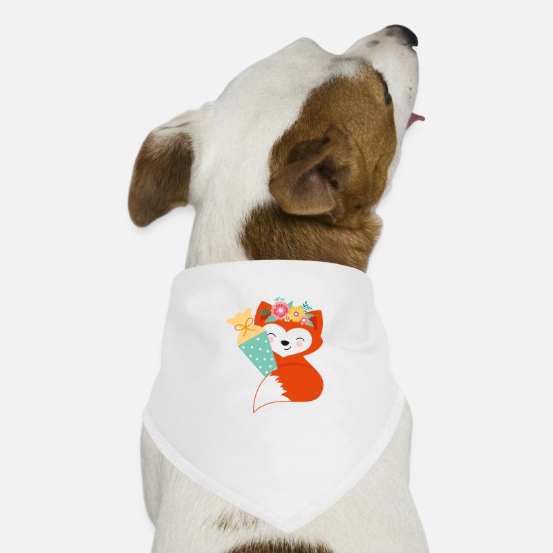 Fuchs Schulkind - Hunde-Bandana - Weiß