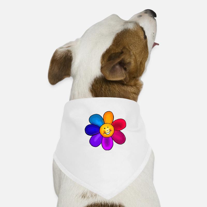 Fleur colorée Bandana pour chien