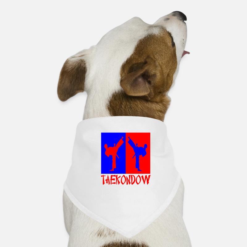Tkd rot und blau Hunde-Bandana