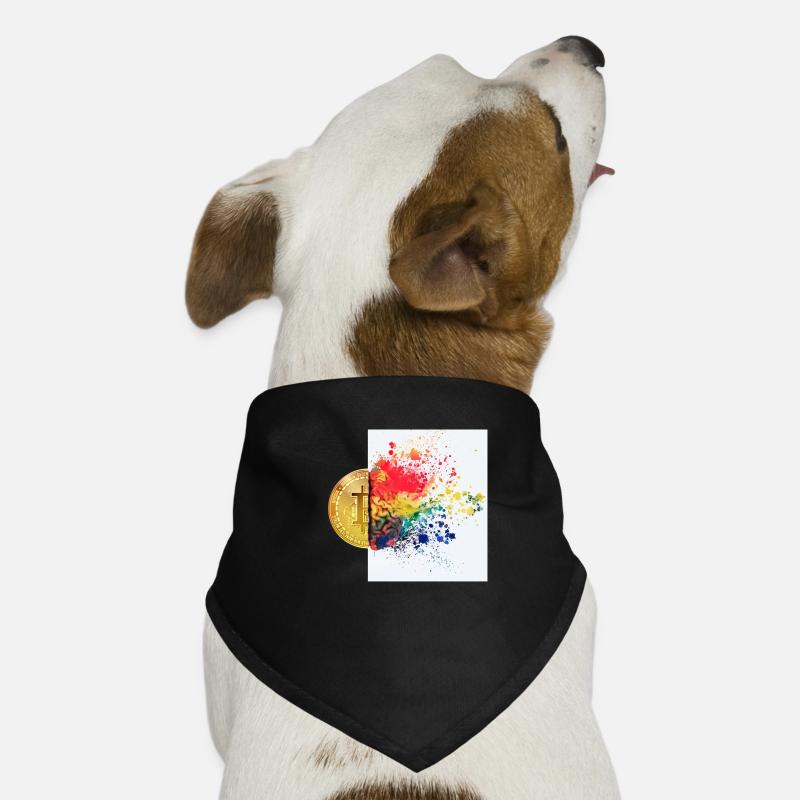 Krypto Gehirn 1 Bitcoin BTC ETH Hunde-Bandana