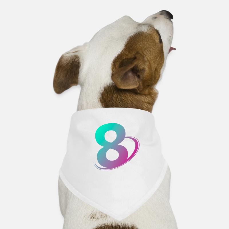 Numéro 8 multicolore Bandana pour chien