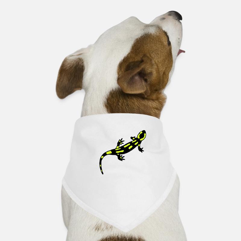 Feuersalamander (gebändert) - Hunde-Bandana - Weiß