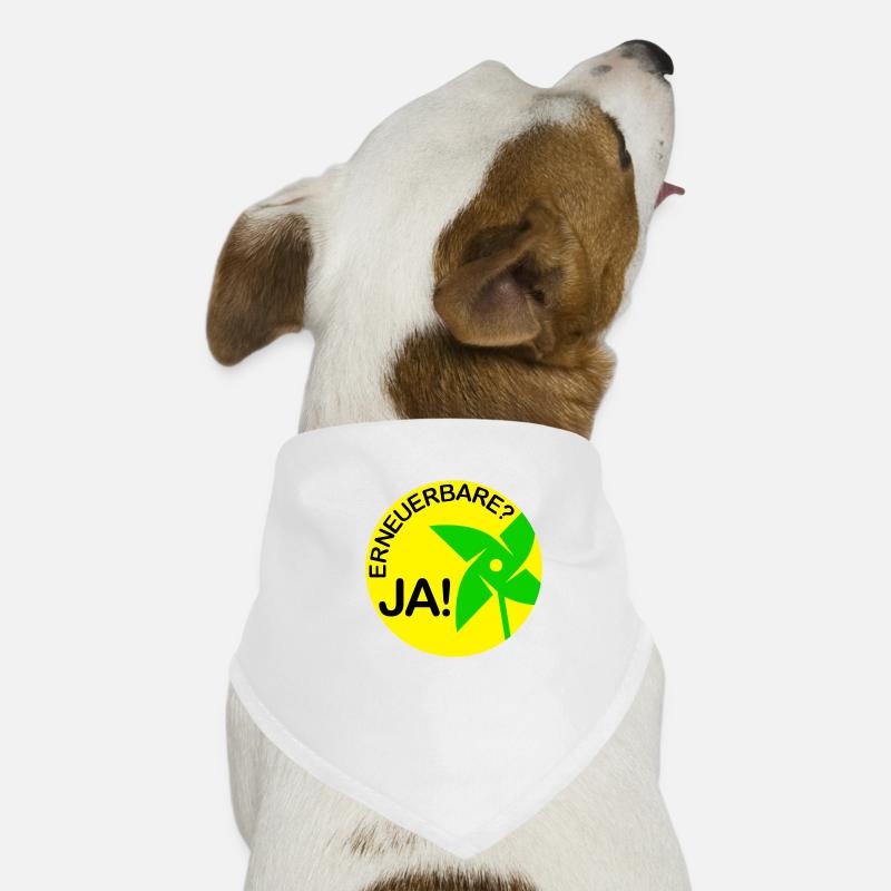 erneuerbare? ja! (rund) - Hunde-Bandana - Weiß