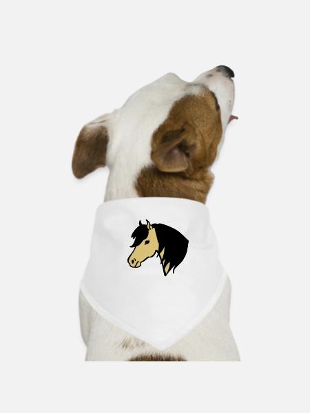 Pony horse - Dog Bandana - white