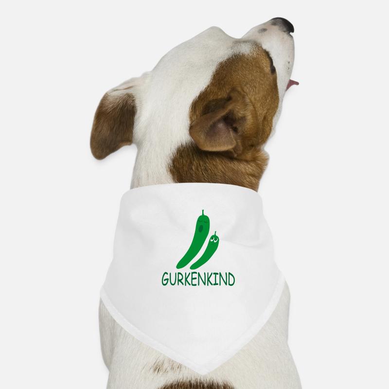 Gurkenkind - Hunde-Bandana - Weiß