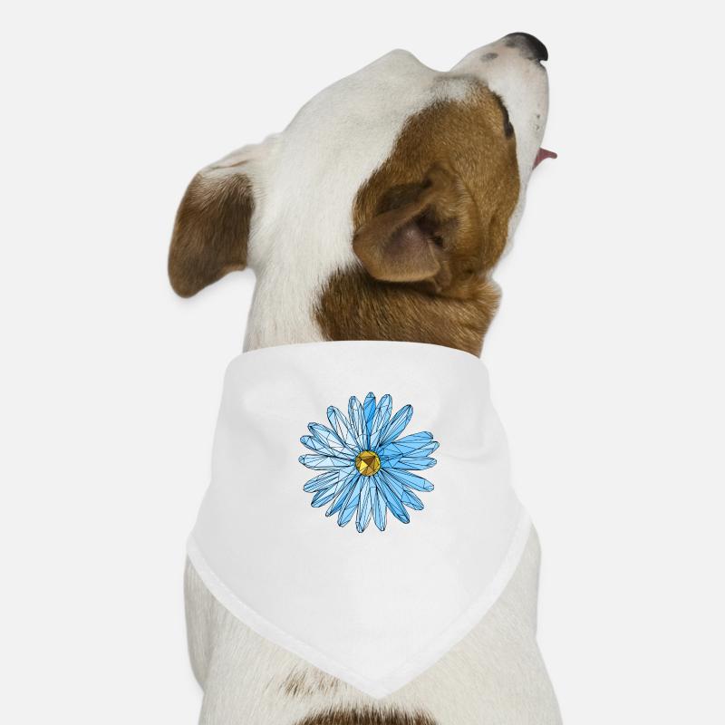 Art de polygone fleur triangle bleu Bandana pour chien