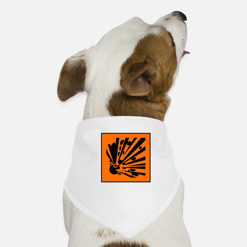 Symbole de danger explosif Bandana pour chien