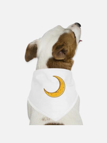 Moon Design Sickle Moon - Dog Bandana - white