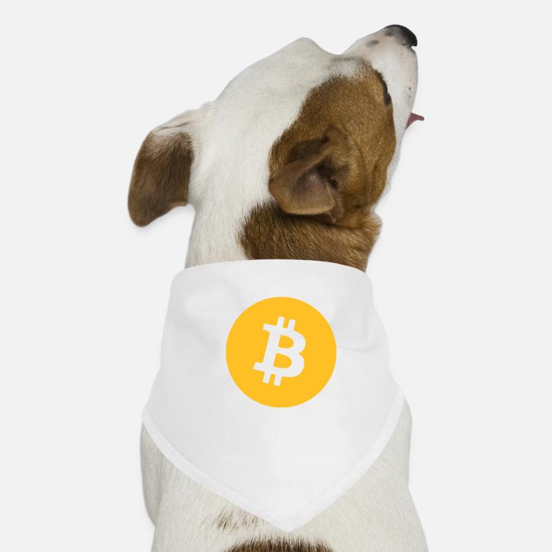 Bitcoin (Englisch) - Hunde-Bandana - Weiß